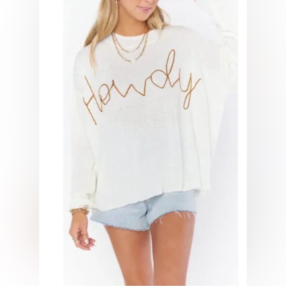 Show Me Your Mumu Howdy Sweater in White
